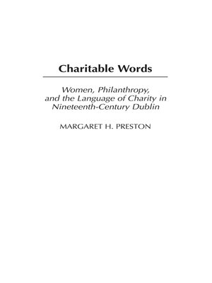 cover image of Charitable Words